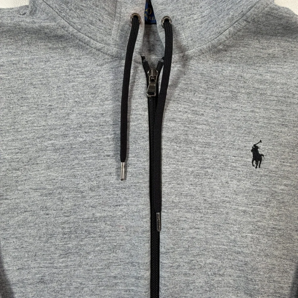 Polo Ralph Lauren Mens Large Gray Heather‎ Full Zip Hoodie Pony Logo Size L